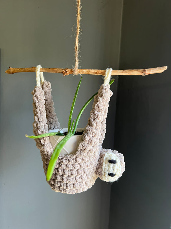 sloth hanging plant Large Seth the Sloth plant holder